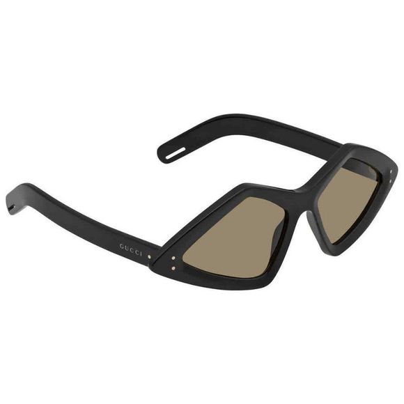 NEW Gucci Brown Geometric Unisex Sunglasses - Picture 1 of 4
